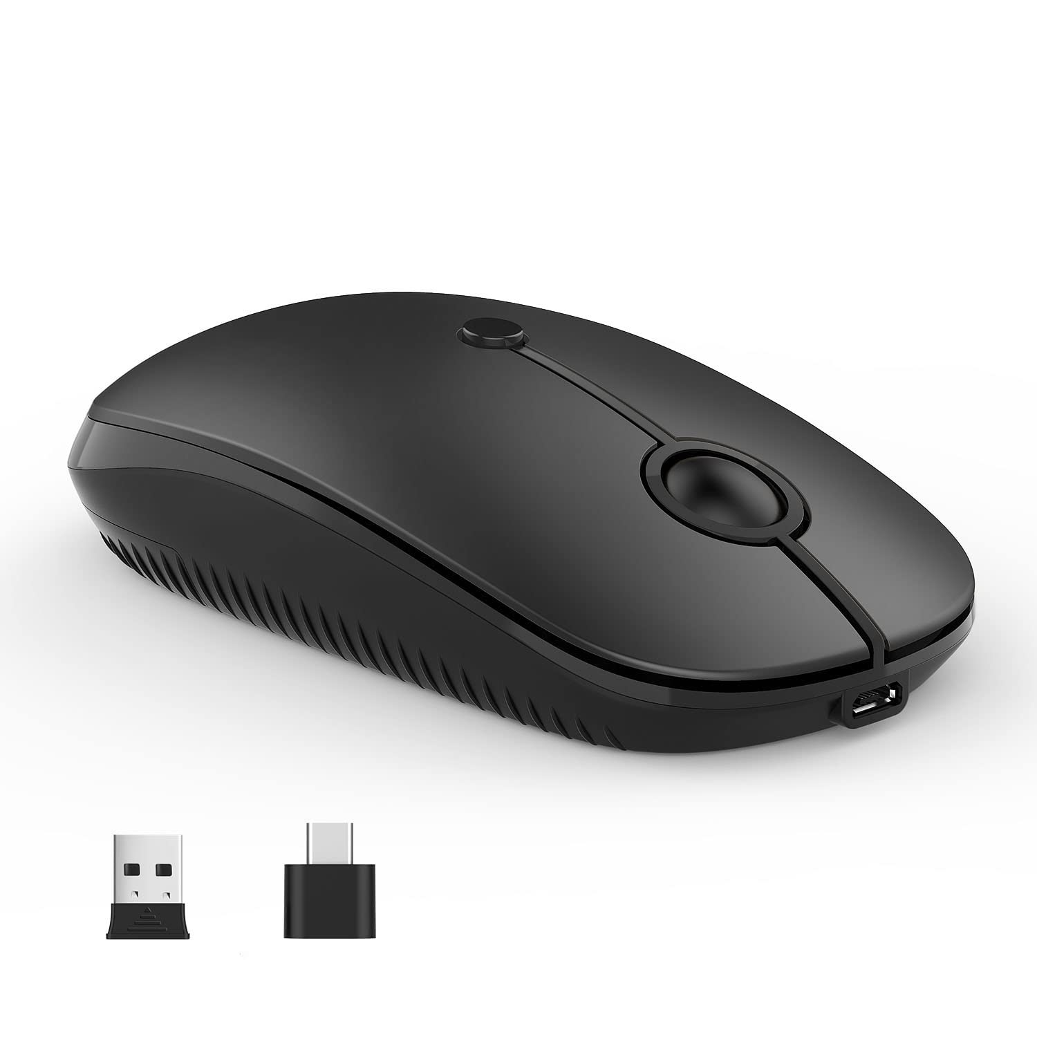 Foto 2 pulgar | Ratón Inalámbrico Vssoplor Type C Recargable Para Pc Negro - Venta Internacional.