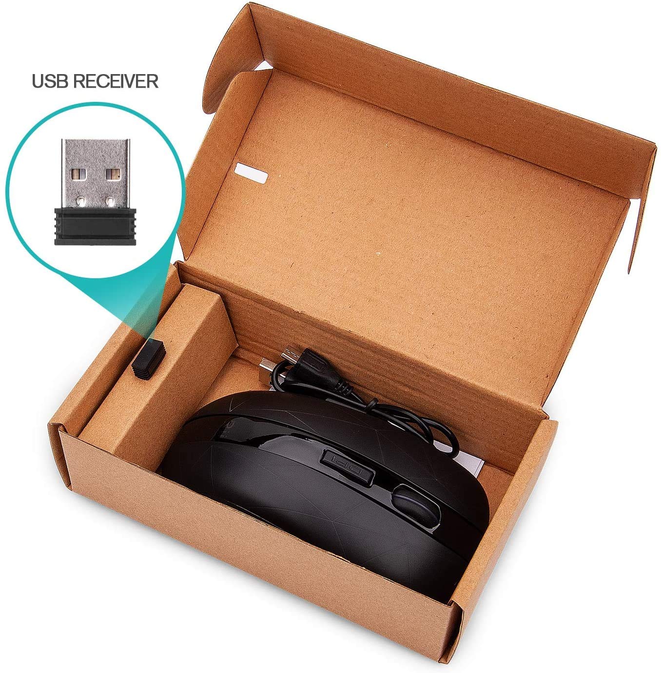 Foto 5 | Ratón Inalámbrico Rii Rm200 2.4g Rgb Recargable Para Pc Negro - Venta Internacional.