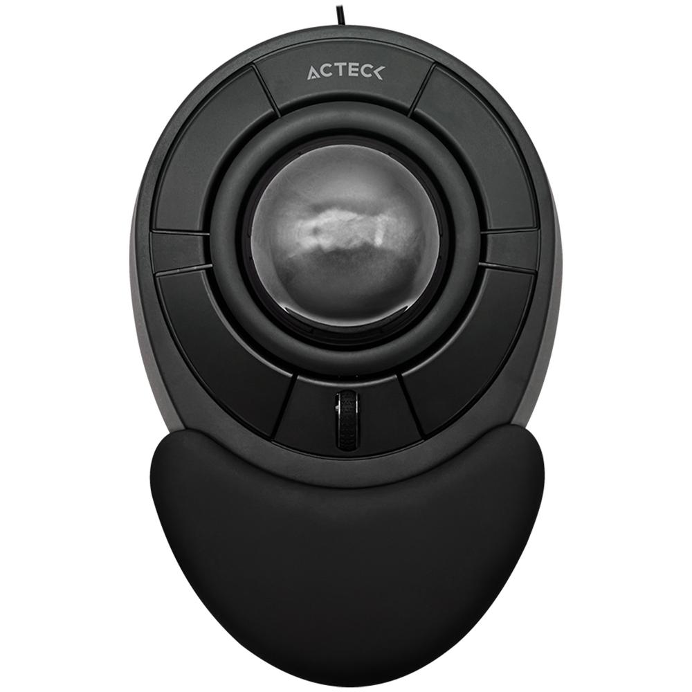 Mouse Trackball Acteck Virtous Art X Mi787 Usb 2.4 Ghz 1600dpi 4 Botones Ergonomico Negro