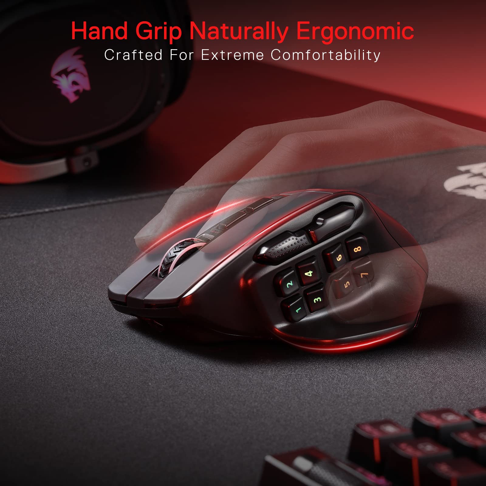 Foto 4 pulgar | Ratón Inalámbrico Mmo Para Juegos Redragon M811 Pro Con 15 Botones - Venta Internacional.