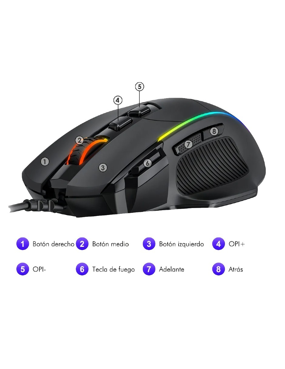 Foto 4 | Mouse Gamer + Gratis Termo Güish De Regalo