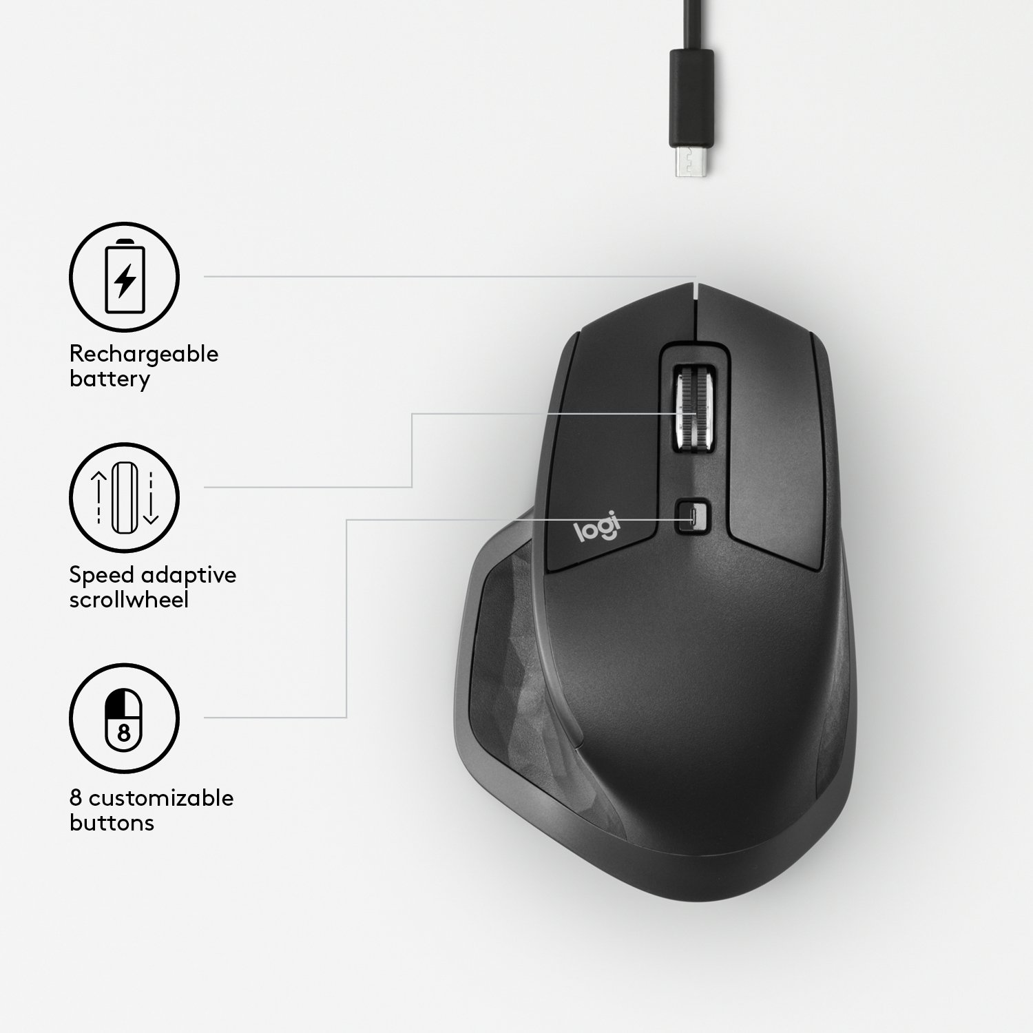 Foto 5 pulgar | Ratón Logitech Mx Master 2s 910-005139 Inalámbrico Grafito - Venta Internacional.