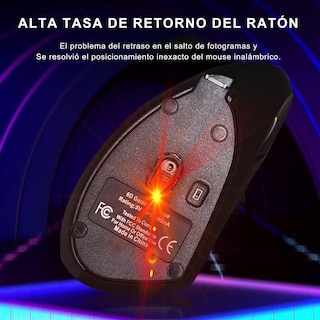 Foto 4 | Mouse Gamer Ergonómico Con Cable – Vertical, 5 Botones + Scroll, Luz Rgb Para Dpi Ajustable – Ideal Para