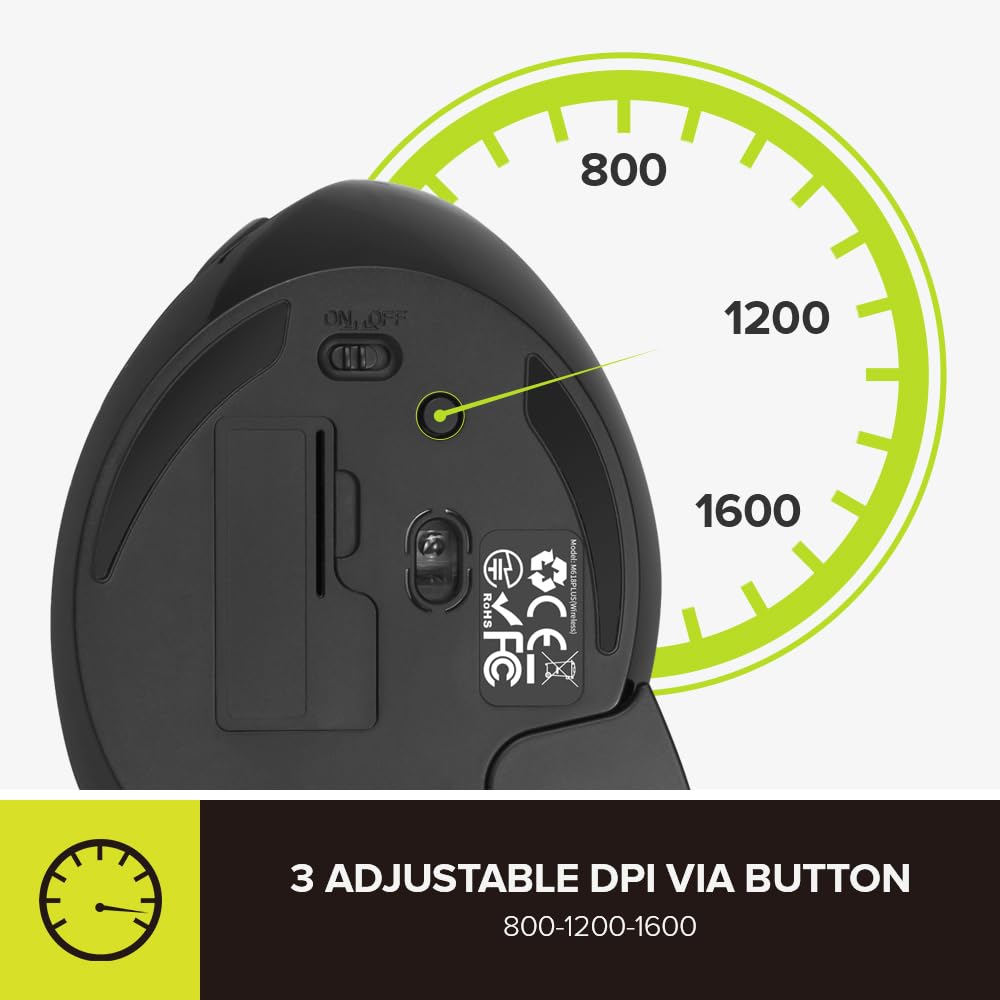 Foto 5 pulgar | Ratón Delux M618plus Inalámbrico Ergonómico Vertical 1600 Dpi - Venta Internacional.
