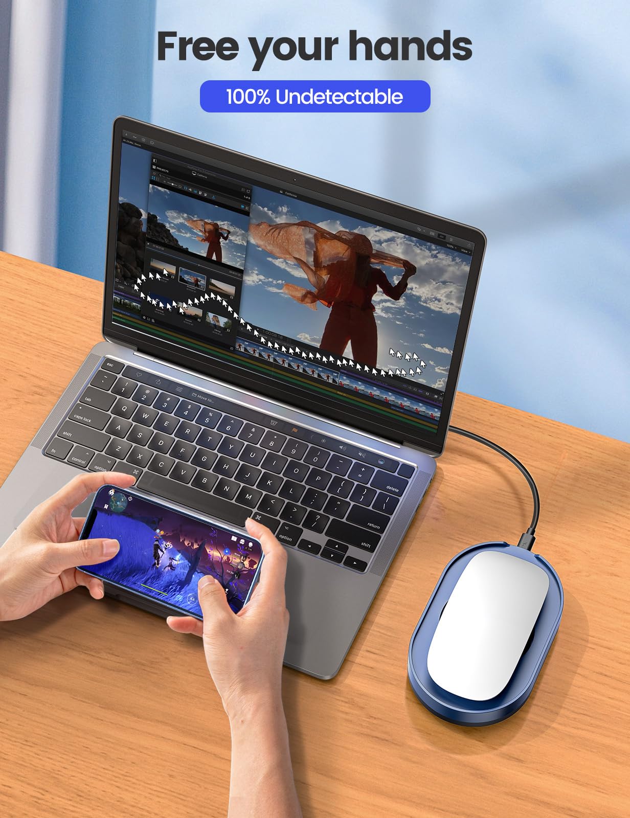 Foto 7 | Dispositivo Mouse Mover Vaydeer M4 Mouse Jiggler, Color Morado Claro - Venta Internacional.