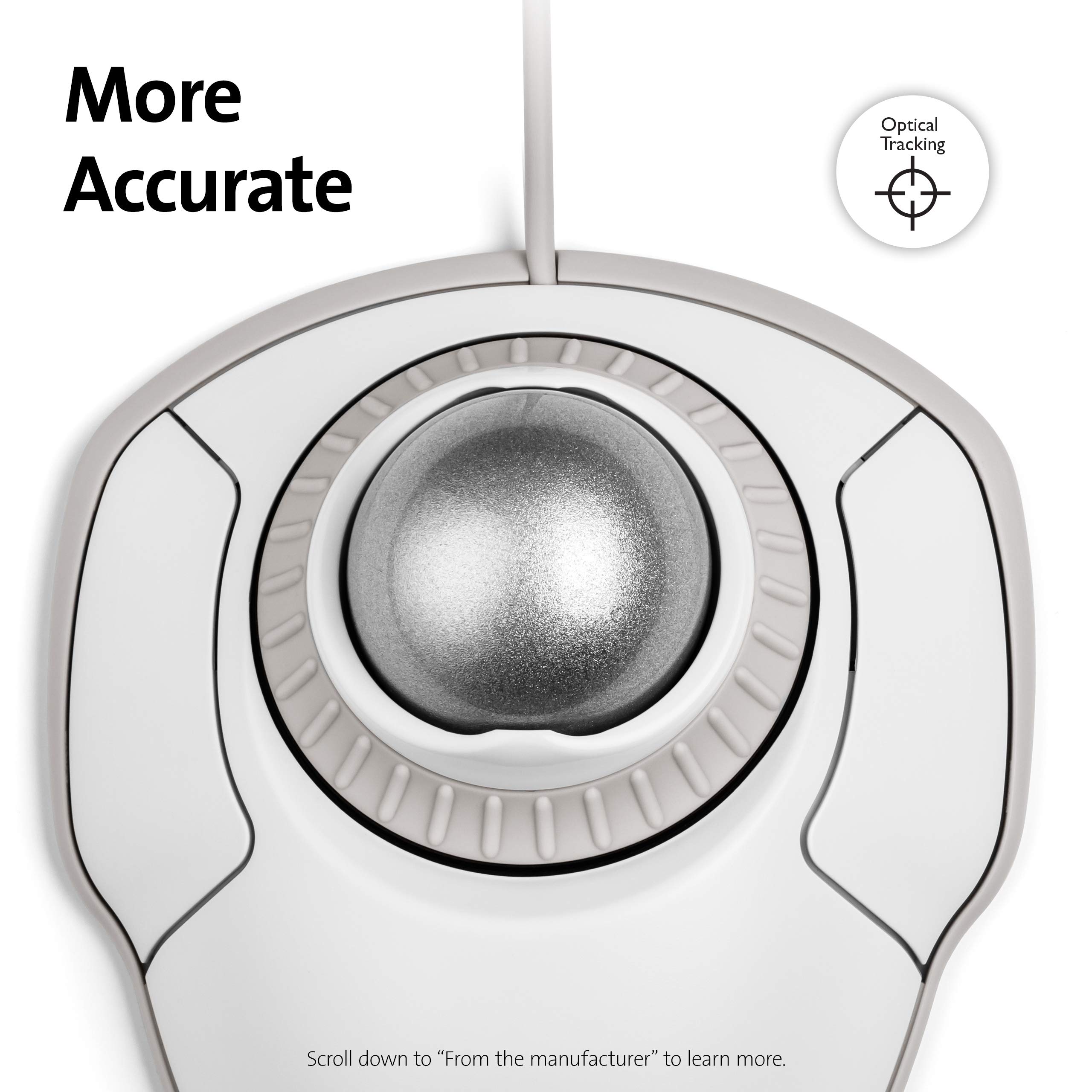 Foto 4 pulgar | Mouse Trackball Kensington Orbit K72500ww Blanco - Venta Internacional