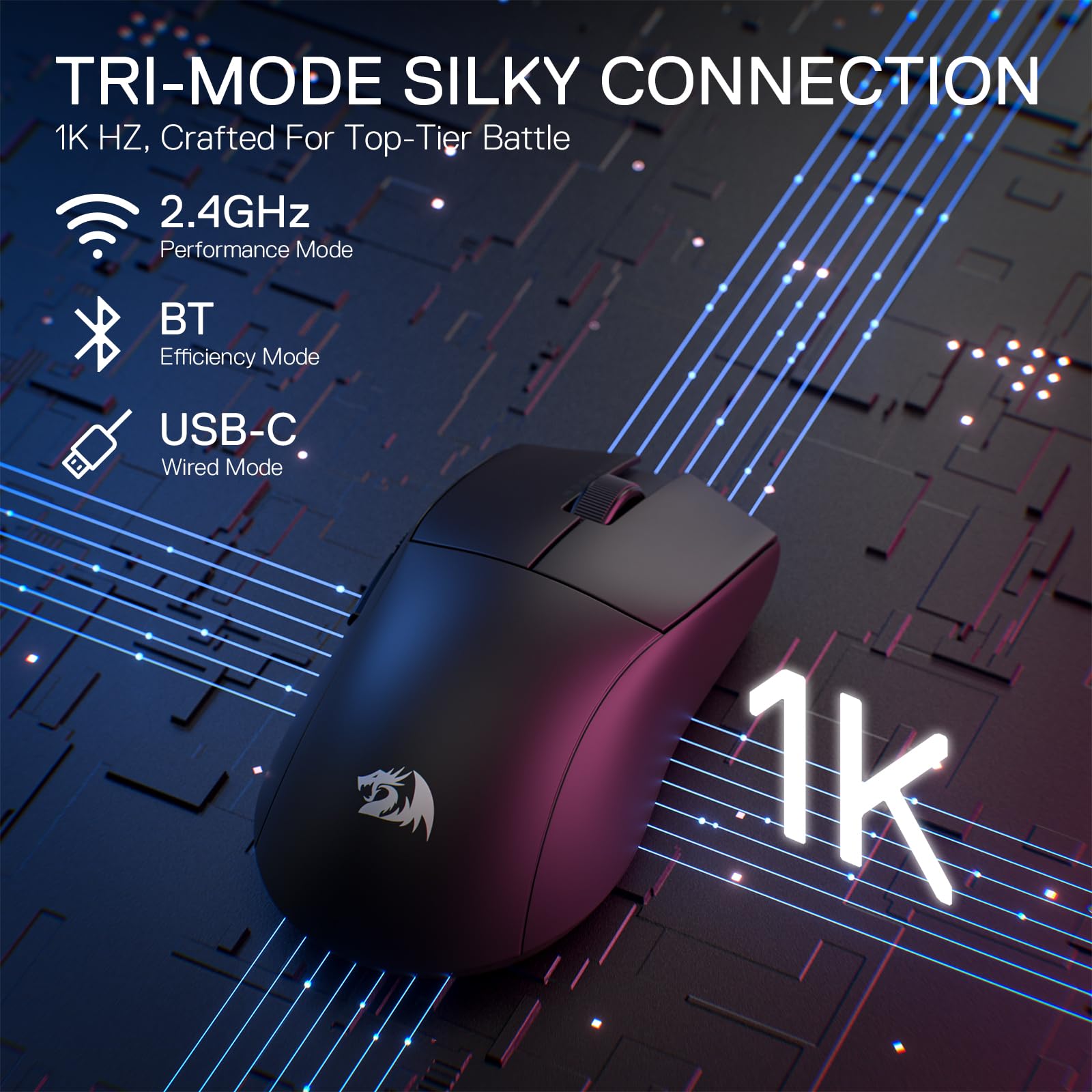 Foto 3 pulgar | Ratón Inalámbrico Para Juegos Redragon M916 Pro 26k Dpi Ultraligero - Venta Internacional.