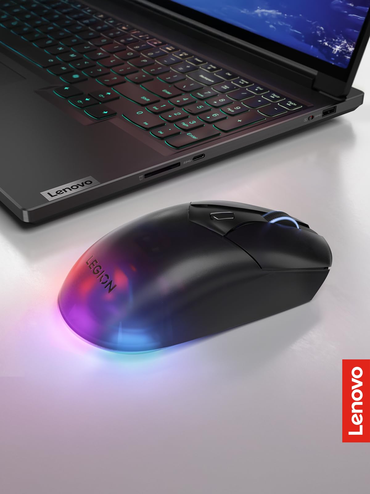 Foto 3 | Ratón Para Juegos Lenovo Legion M410 Inalámbrico Rgb 16,000 Dpi - Venta Internacional.