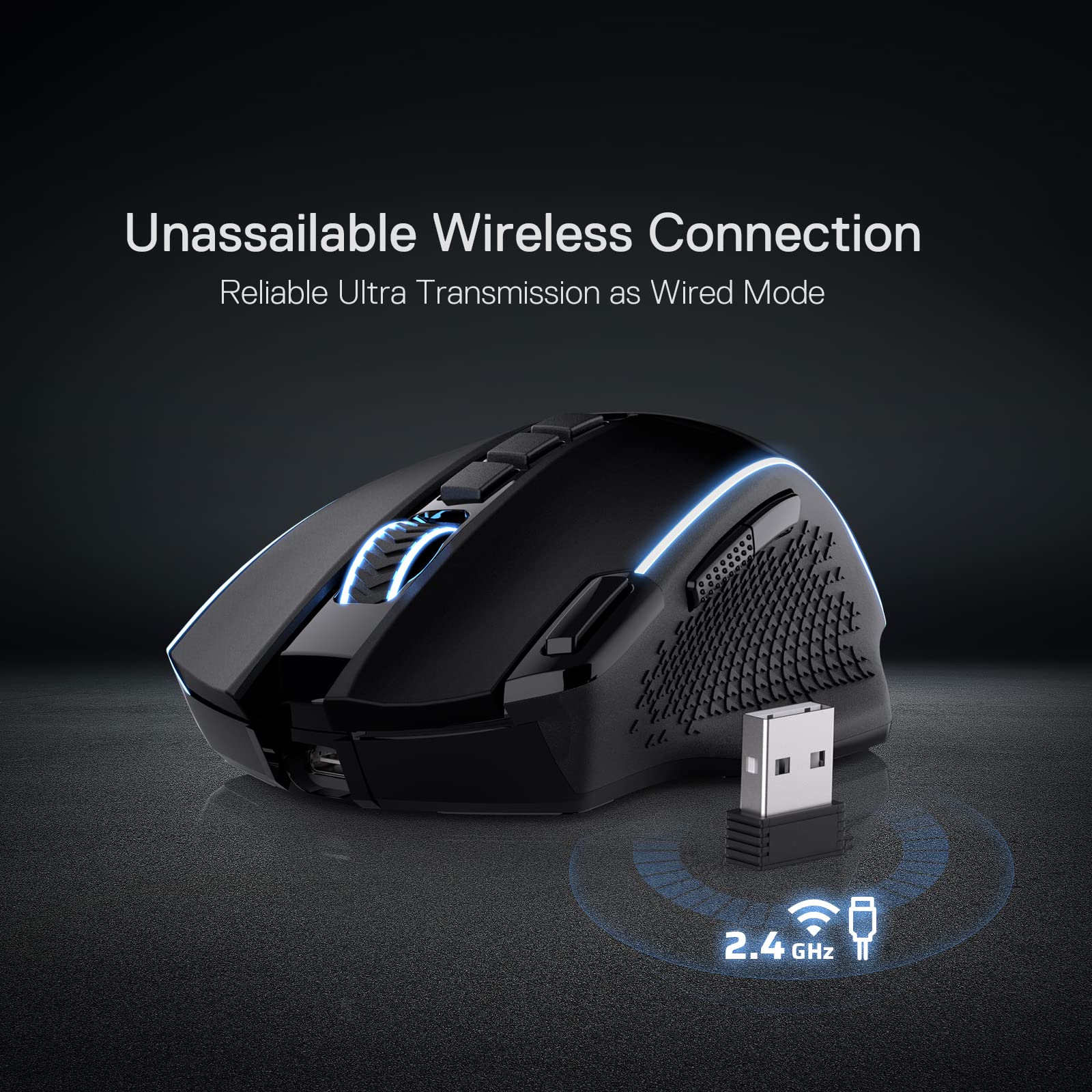 Foto 4 pulgar | Ratón Inalámbrico Para Juegos Redragon M991 19000 Dpi Con Rgb - Venta Internacional.