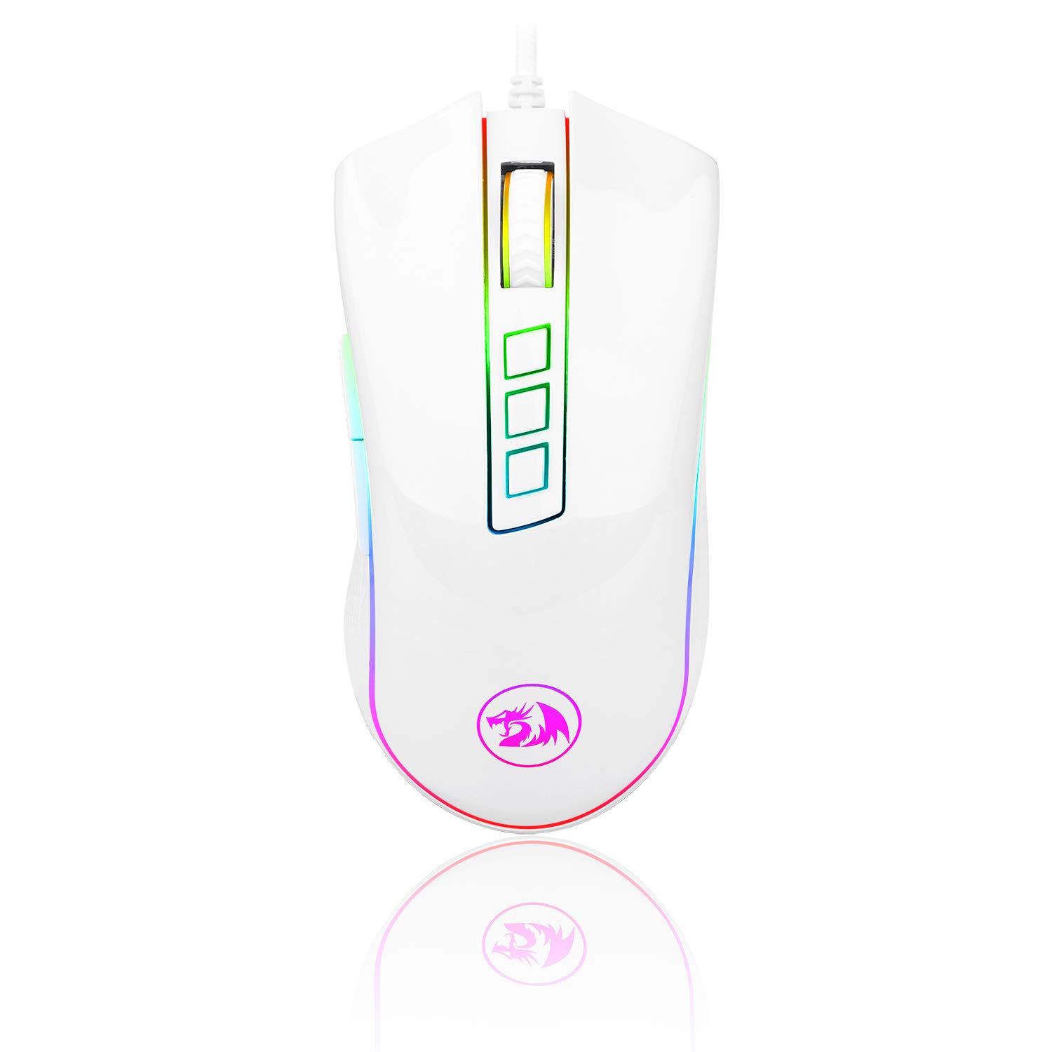 Ratón Para Juegos Redragon M711 Cobra 10.000 Dpi Con Retroiluminación Rgb Blanco - Venta Internacional.