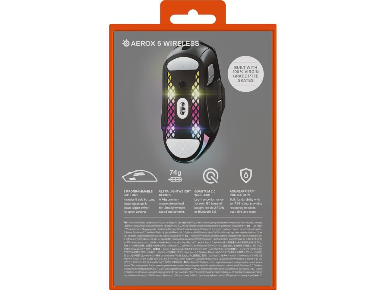 Foto 3 | Ratón Para Juegos Steelseries Aerox 5 Inalámbrico Rgb 18k Dpi - Venta Internacional.