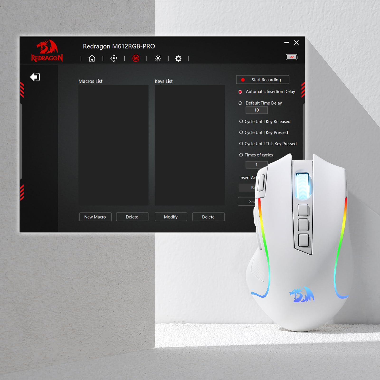 Foto 7 | Ratón Para Juegos Redragon M612 Pro Rgb 8000 Dpi Con Cable/inalámbrico - Venta Internacional.
