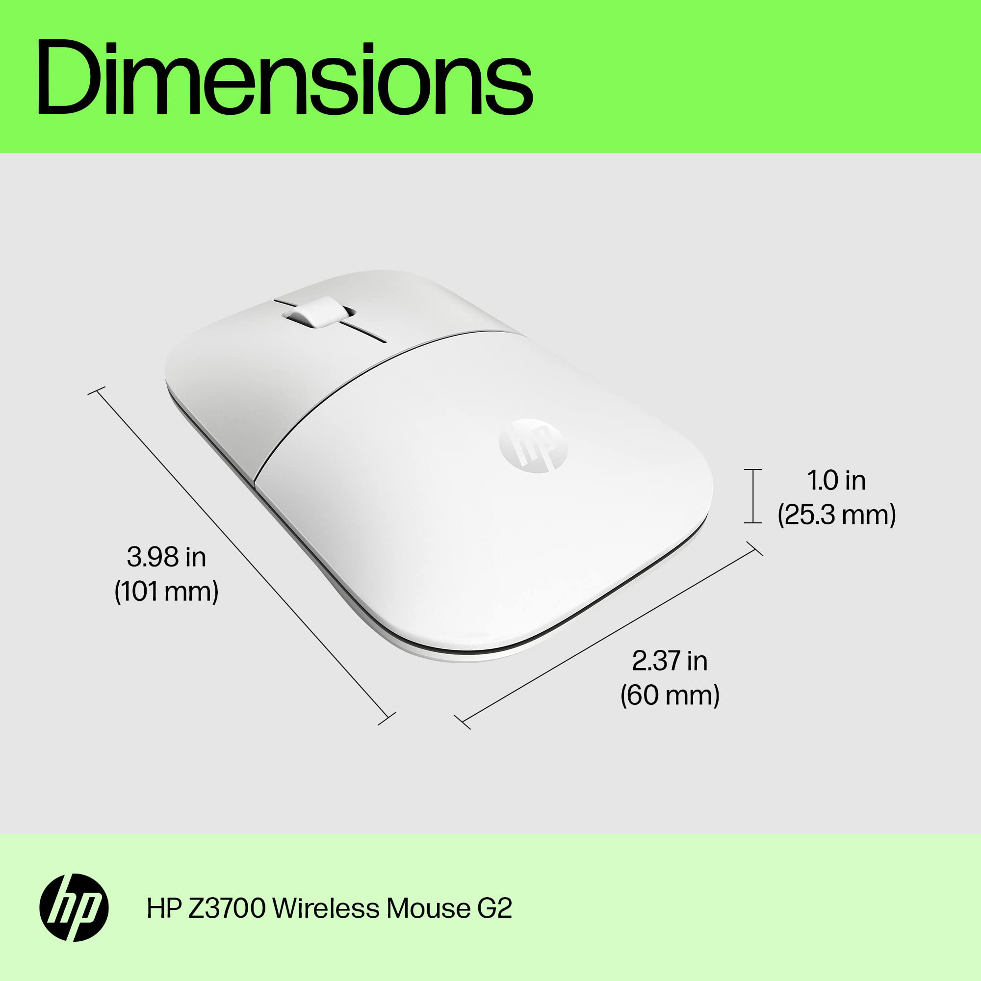Foto 4 | Ratón Inalámbrico Hp Z3700 G2 Blanco Para Pc, Portátil, Mac - Venta Internacional.