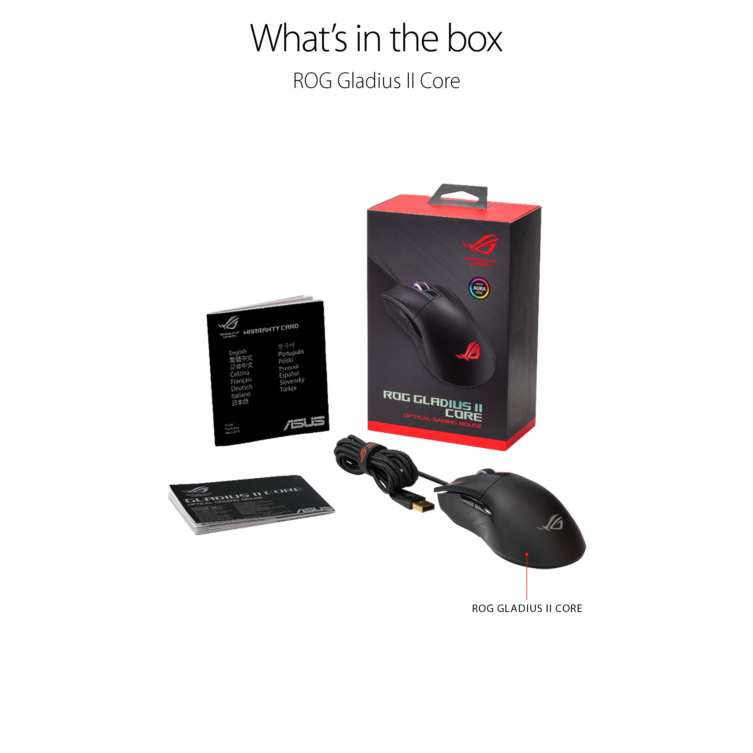 Foto 7 | Ratón Para Juegos Asus Rog Gladius Ii Core 6200 Dpi Óptico - Venta Internacional.