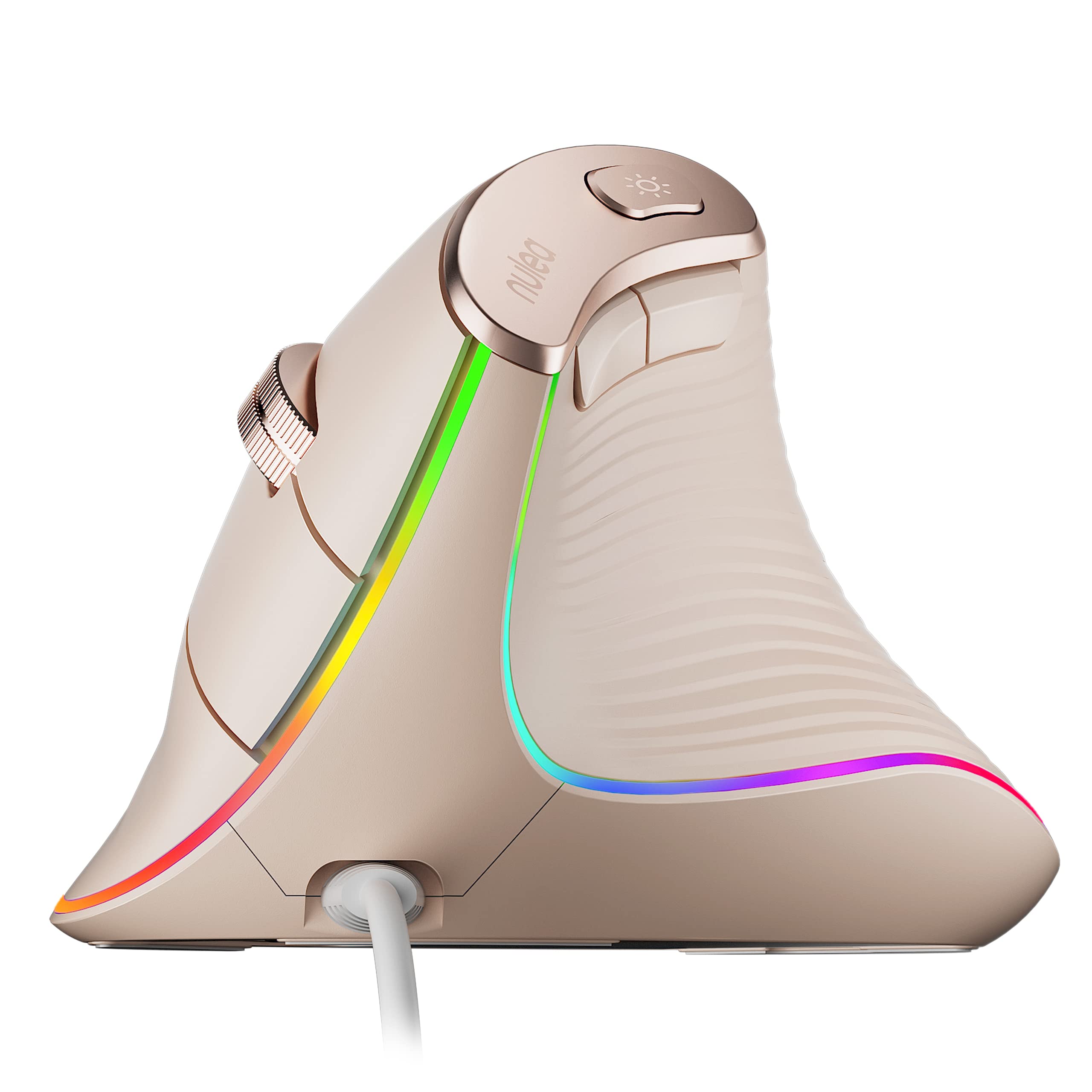 Foto 2 pulgar | Ratón Nulea M504 Alámbrico Vertical Usb Ergonómico 4 Dpi 11 Rgb Rosa - Venta Internacional.