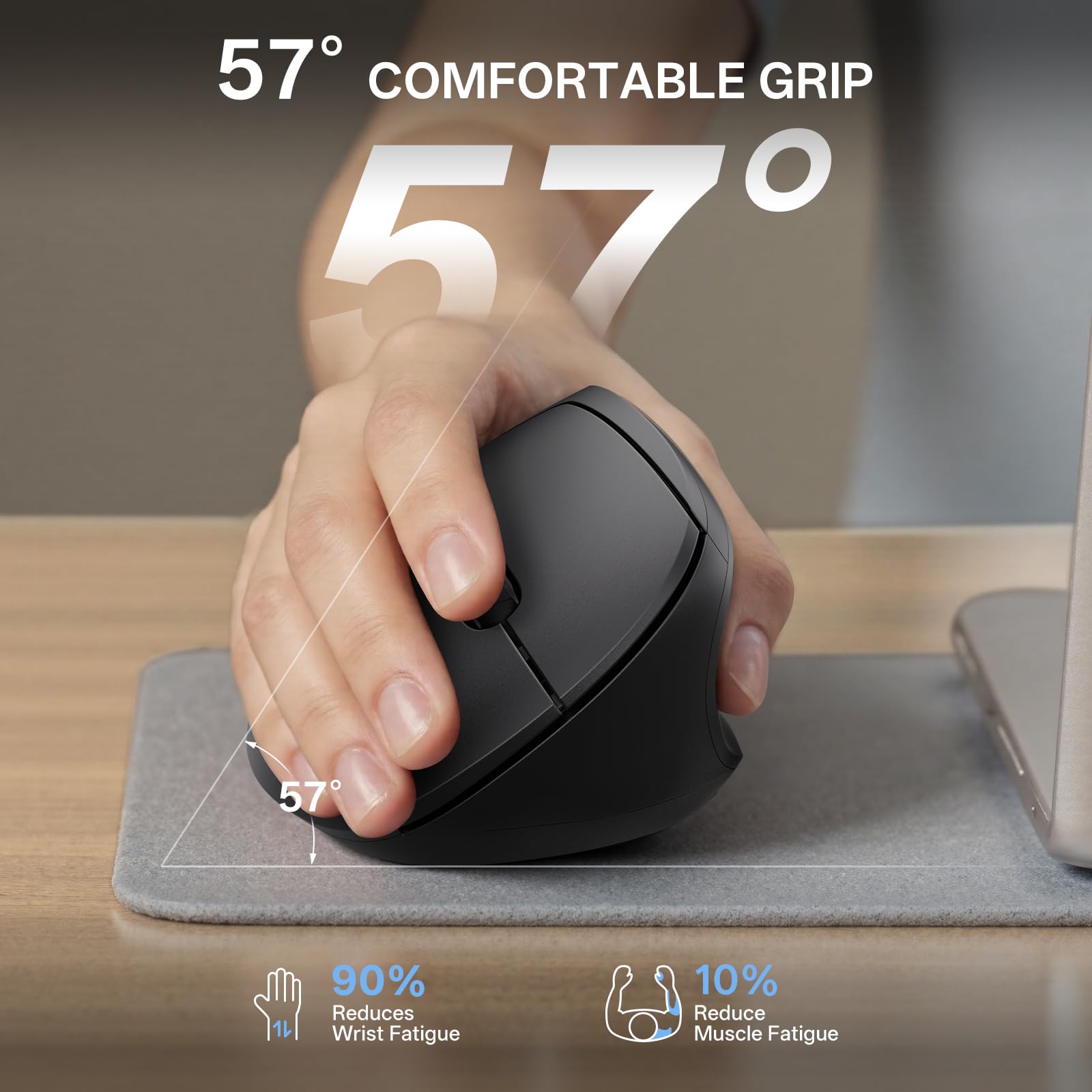Foto 4 | Ratón Philips Ergonómico Vertical 2 4 Ghz Inalámbrico Negro - Venta Internacional.