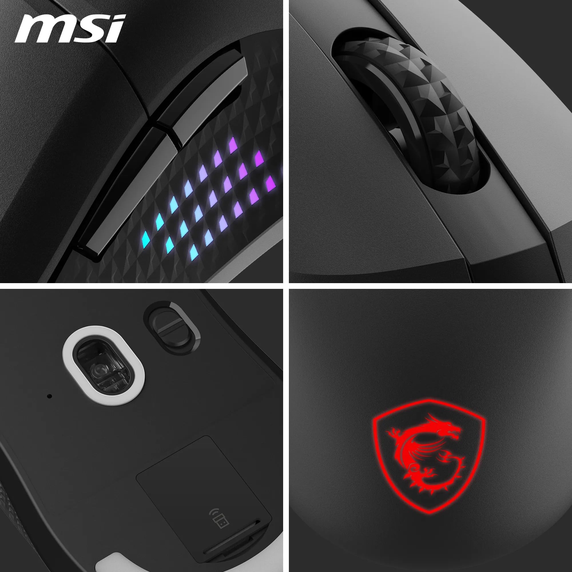 Foto 7 pulgar | Ratón Para Juegos Msi Versa 300 Elite Wireless 26000 Dpi Rgb 65g - Venta Internacional.