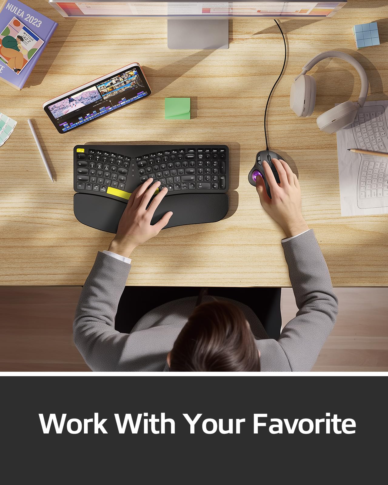 Foto 7 | Ratón Trackball Nulea M509 Con Cable  Diseño Ergonómico  Color Morado - Venta Internacional.