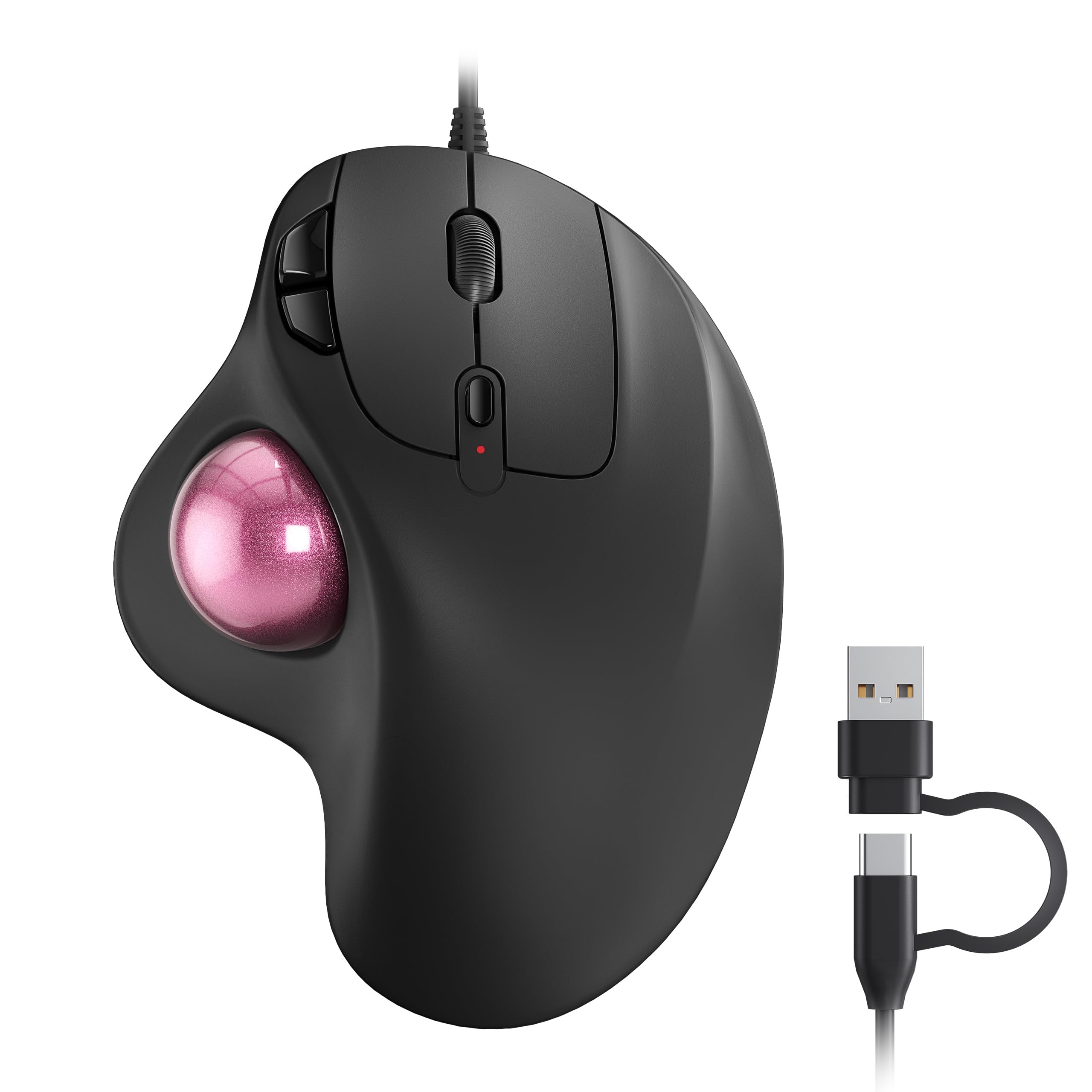 Ratón Trackball Nulea M509 Con Cable  Diseño Ergonómico  Color Rosa - Venta Internacional.