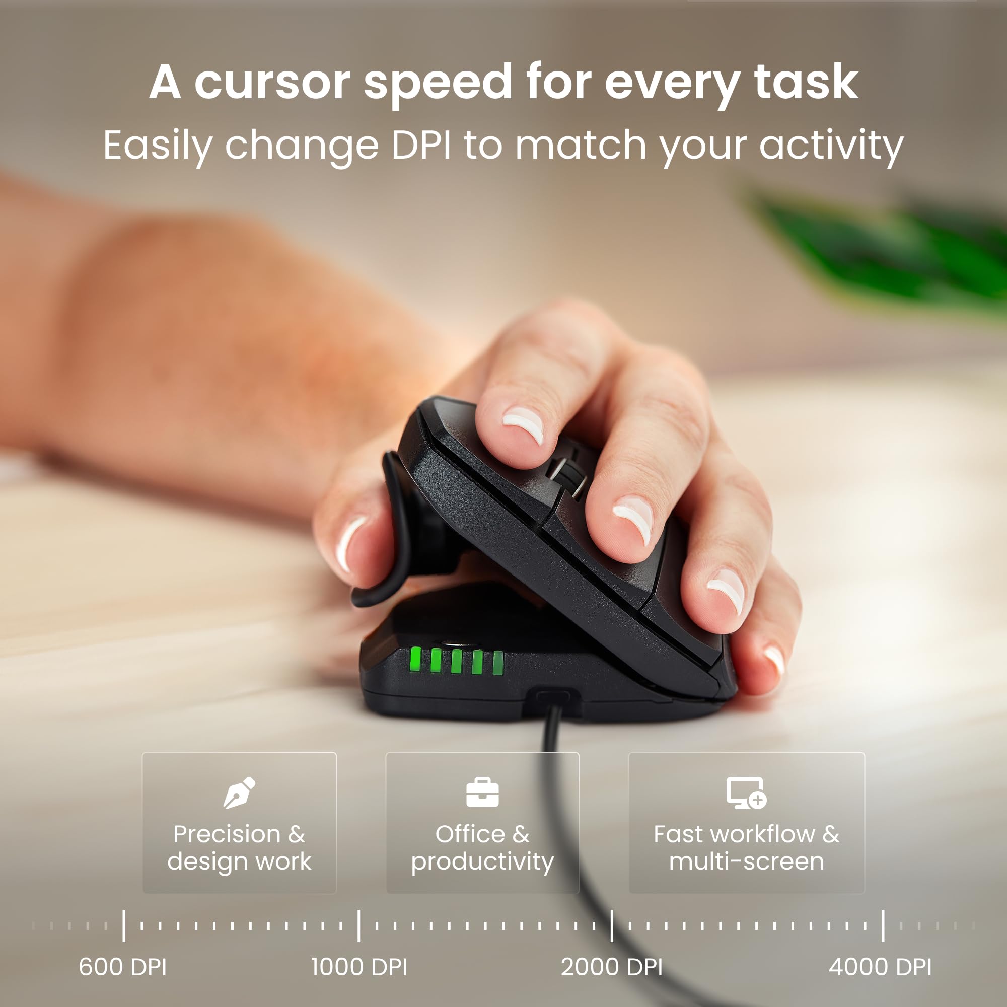 Foto 8 pulgar | Mouse Vertical Alámbrico Contour Design Ergonómico-Venta Internacional
