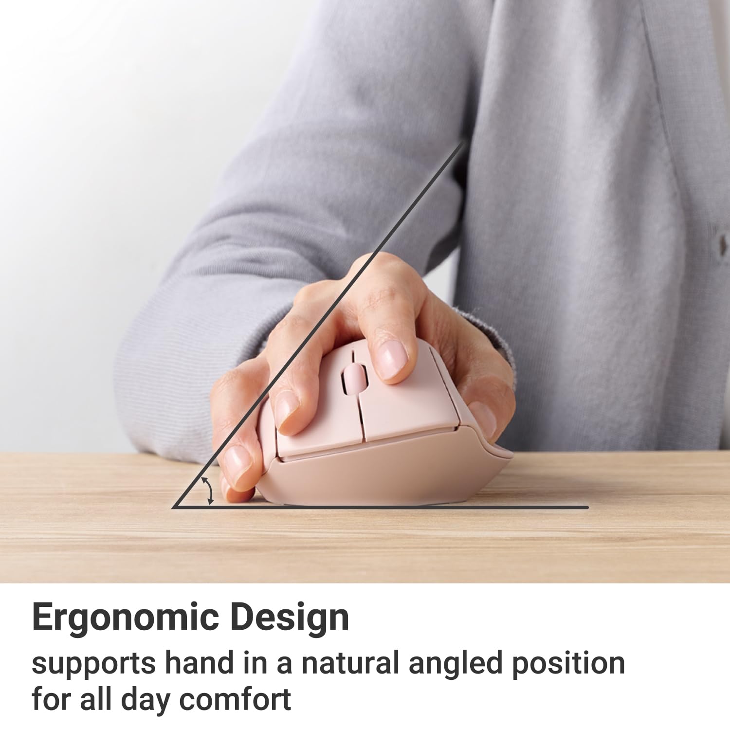 Foto 3 pulgar | Ratón Inalámbrico Elecom Shellpa Ergonomic 2000dpi 20 Meses Rosa - Venta Internacional.