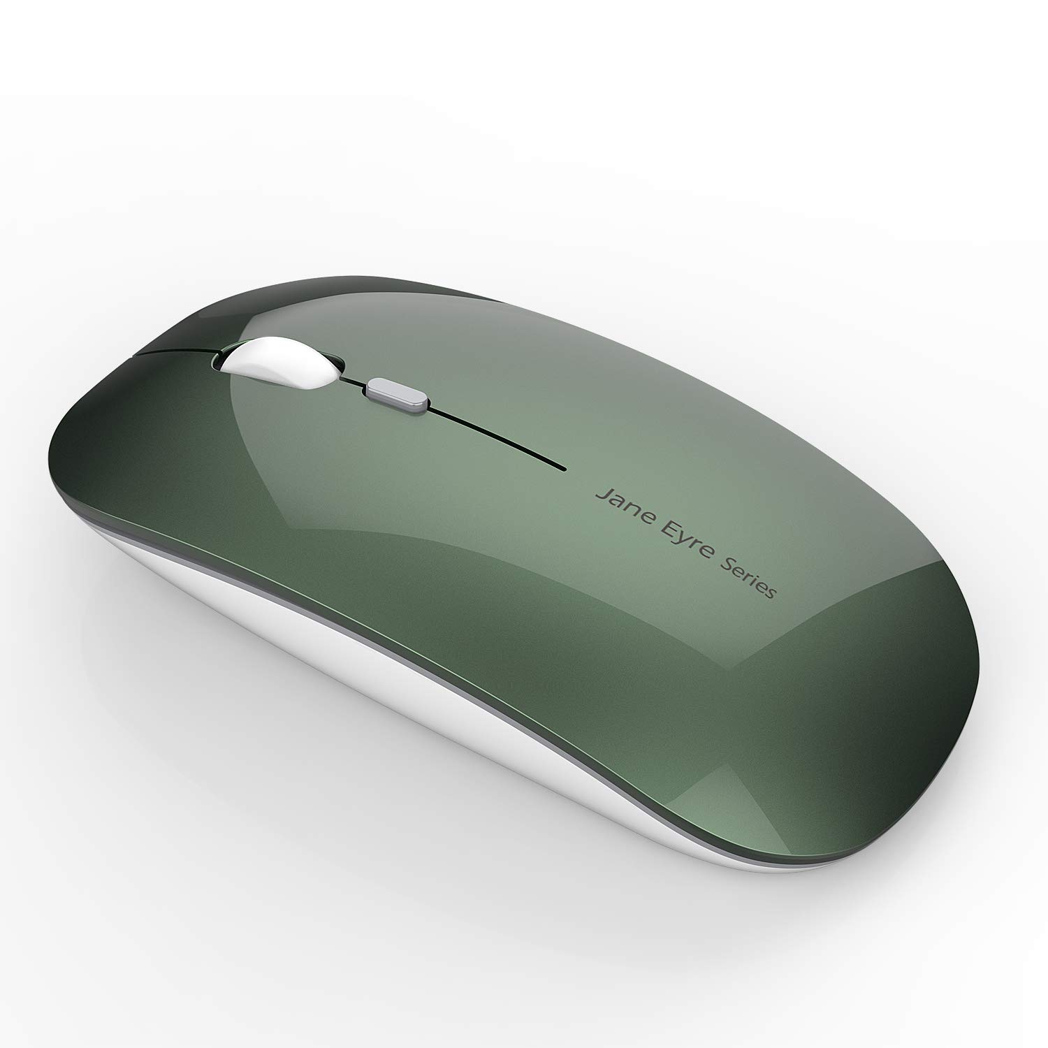 Ratón Inalámbrico Uciefy Q5 Slim Recargable De 2 4 G Verde Negruzco - Venta Internacional.