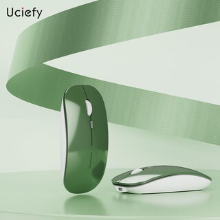 Foto 7 | Ratón Inalámbrico Uciefy Q5 Slim Recargable De 2 4 G Verde Negruzco - Venta Internacional.
