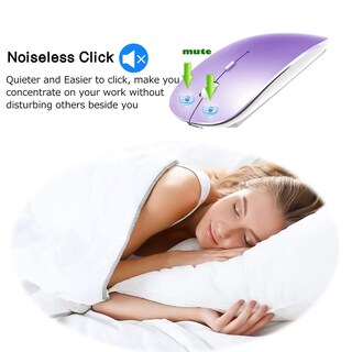 Foto 3 | Mouse Inalámbrico Klo Púrpura-Venta Internacional