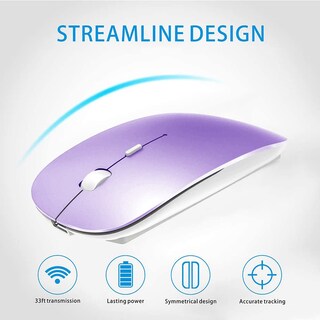Foto 6 | Mouse Inalámbrico Klo Púrpura-Venta Internacional
