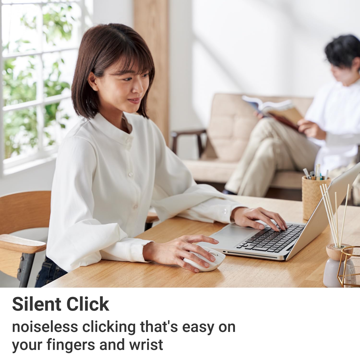 Foto 3 | Ratón Bluetooth Elecom Shellpa Ergonomic Silent Click White - Venta Internacional.