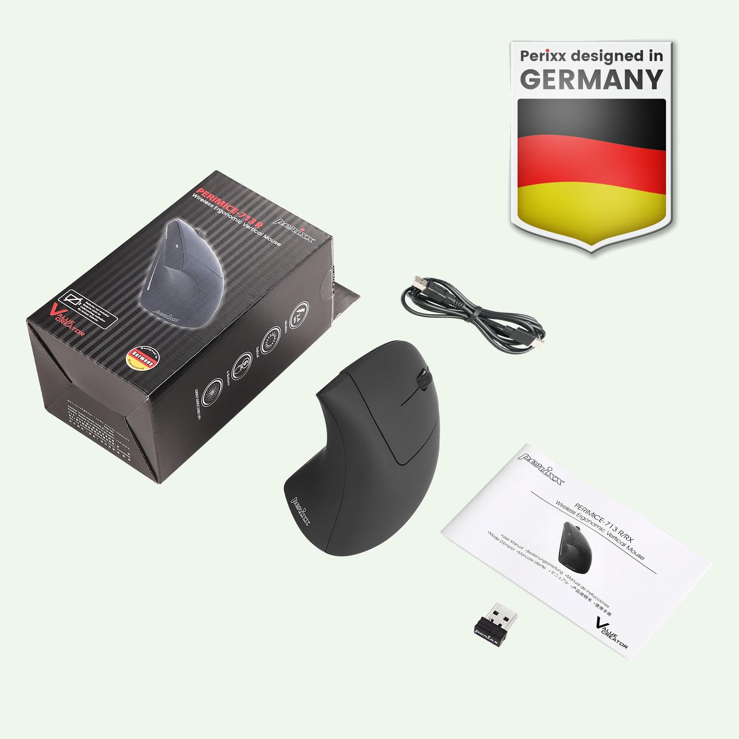Foto 7 | Mouse Inalámbrico Perixx Recargable-Venta Internacional