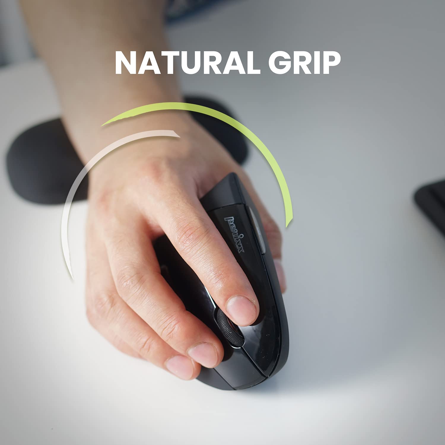 Foto 4 | Mouse Vertical Inalámbrico Perixx Negro-Venta Internacional