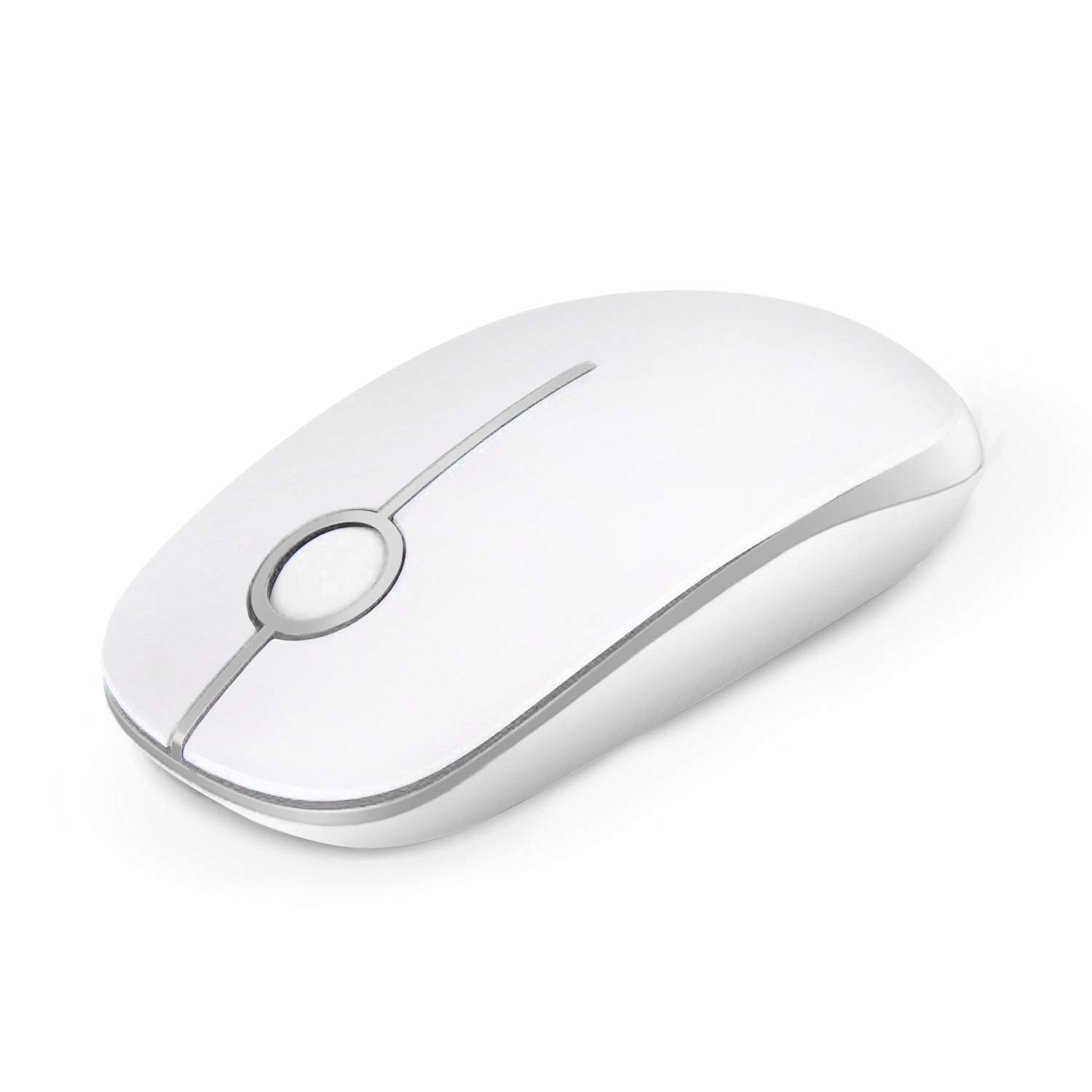 Ratón Inalámbrico Vssoplor 2.4g Slim Portable Para Pc Blanco/plateado - Venta Internacional.