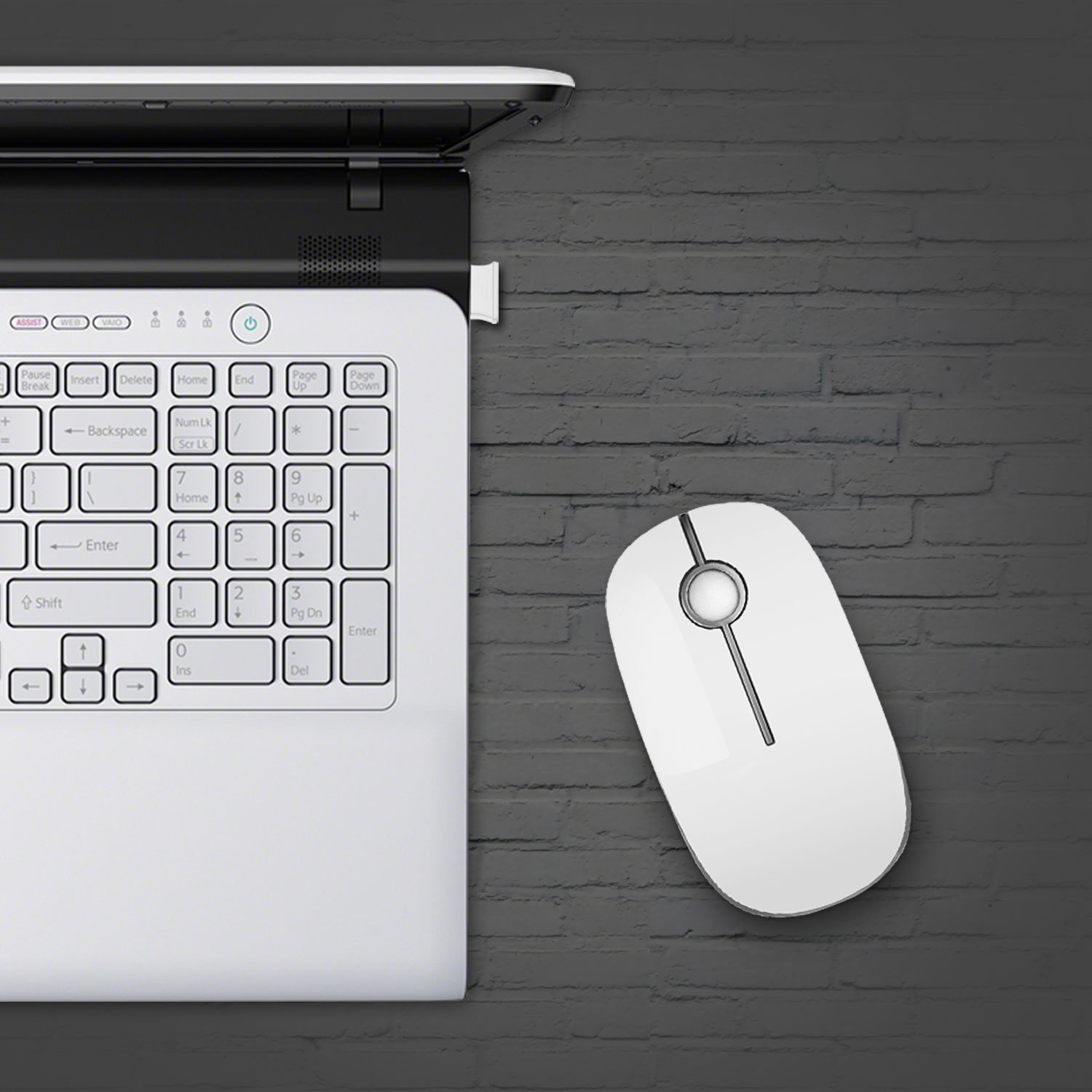 Foto 6 | Ratón Inalámbrico Vssoplor 2.4g Slim Portable Para Pc Blanco/plateado - Venta Internacional.