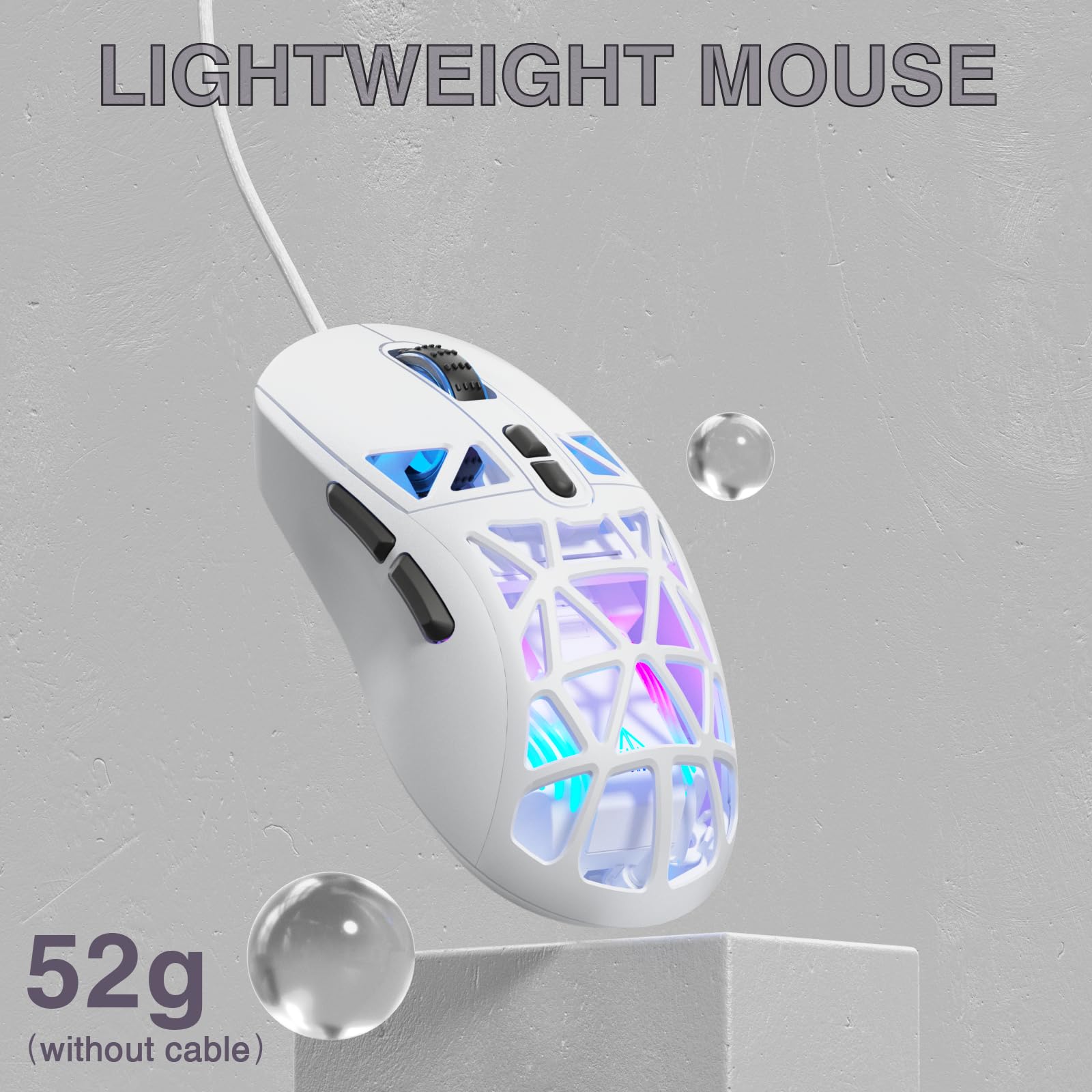 Foto 7 pulgar | Ratón Para Juegos Solakaka Sm901 13800dpi Rgb Programable Blanco - Venta Internacional.