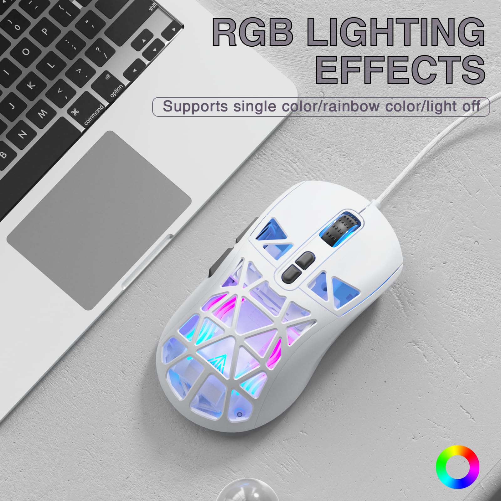Foto 8 pulgar | Ratón Para Juegos Solakaka Sm901 13800dpi Rgb Programable Blanco - Venta Internacional.