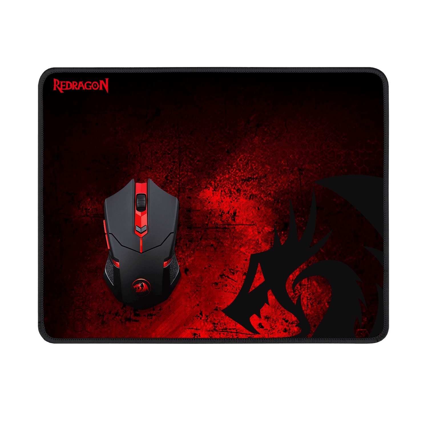 Foto 2 pulgar | Mouse y Mousepad Redragon M601wl-ba color Negro con Rojo