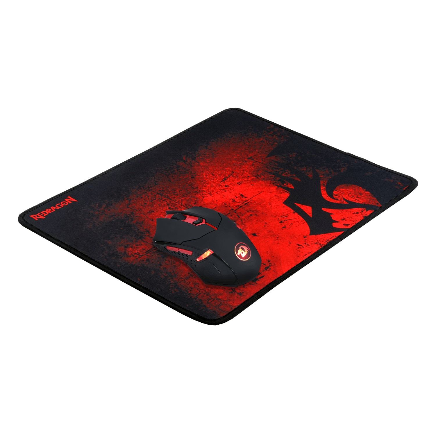 Foto 2 | Mouse y Mousepad Redragon M601wl-ba color Negro con Rojo