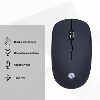 Foto 3 | Mouse Inalámbrico Techzone 1200 Dpi Tipo Diamante color Negro Plug And Play con Textura Tipo Rubber para Mayor Sujeción