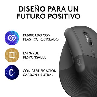 Foto 5 | Mouse Inalámbrico Logitech Vertical Ergonómico Lift color Negro