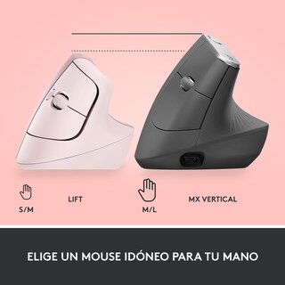 Foto 7 | Mouse Inalámbrico Logitech Ergo Lift Vertical color Rosa