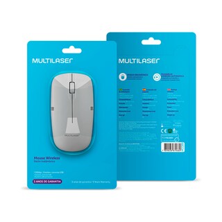 Foto 3 | Mouse Inalámbrico Slim Multilaser color Gris