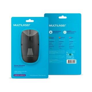 Foto 3 | Mouse Inalámbrico Slim Multilaser color Negro