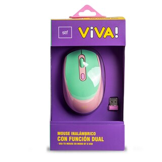 Foto 3 | Mouse Inalámbrico STF Viva Función Dual color Rosa