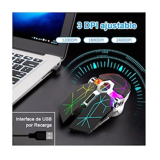 Foto 3 | Mouse Inalámbrico Recargable Eo Safe Imports ESI-5095 Multicolor