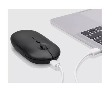Foto 3 | Mouse Inalámbrico Recargable con Alfombrilla Belug color Negro
