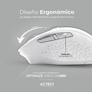 Foto 3 | Mouse Inalámbrico Acteck Mi680 color Blanco