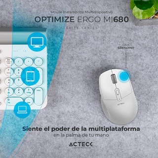 Foto 5 | Mouse Inalámbrico Acteck Mi680 color Blanco