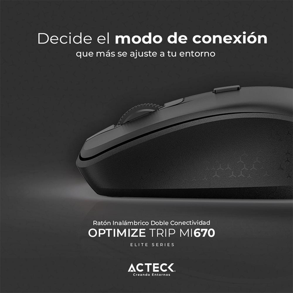 Foto 4 pulgar | Mouse Inalámbrico Acteck Mi670 color Negro