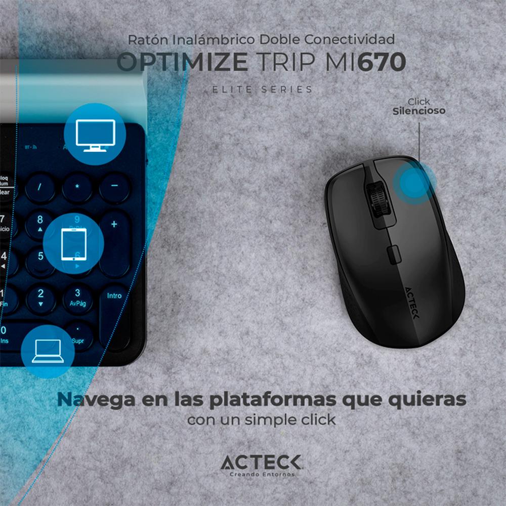 Foto 6 pulgar | Mouse Inalámbrico Acteck Mi670 color Negro